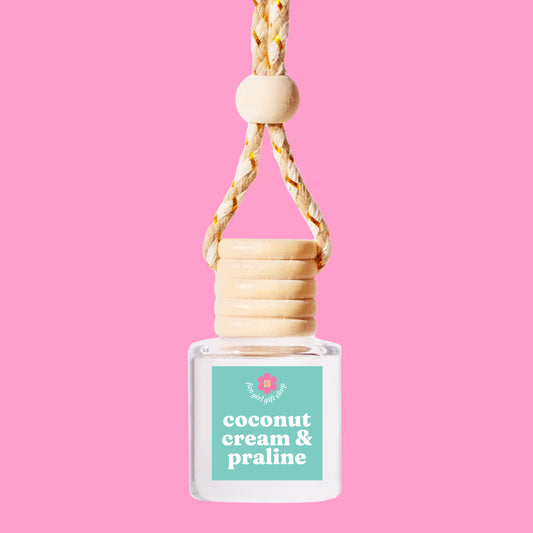 coconut cream praline car freshener summer season wholesale vendor for small business and gift shops