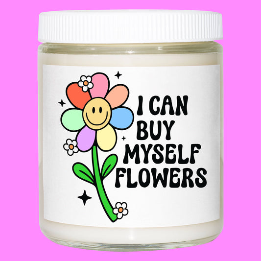 I Can Buy Myself Flowers Lyric Candle ~ 4 PACK