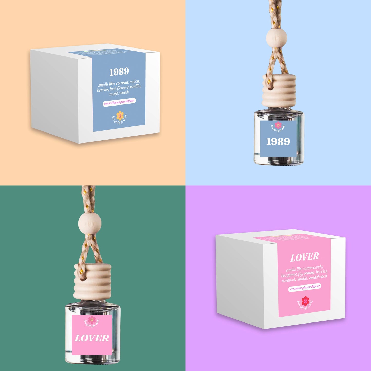 Taylor Swift Album Hanging Car Freshener Diffuser ~ CHOOSE YOUR 4 PACK