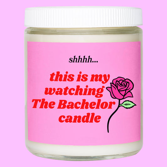 This Is My Watching The Bachelor Candle ~ 4 PACK