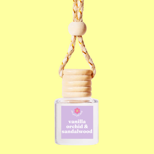 Vanilla Orchid Sandalwood car freshener wholesale vendor for boutiques and gift shops