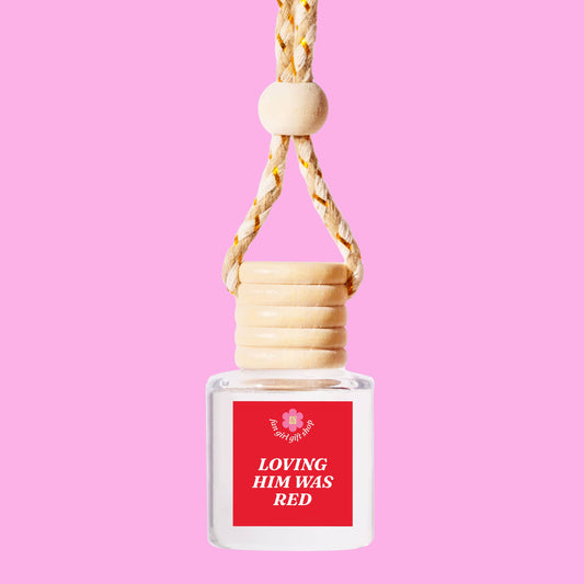 Loving Him Was Red Hanging Car Freshener Car Accessories ~ 4 PACK